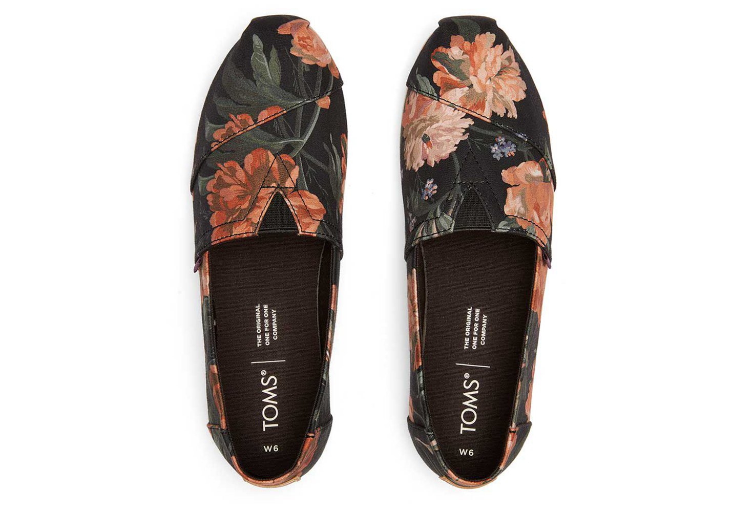 Toms Espadryle Damskie Czarne - Alpargata Bloom Made With Liberty Fabric - 10ENPQLGB